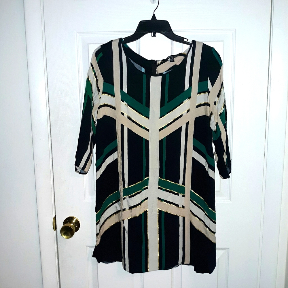 Geo print mini dress